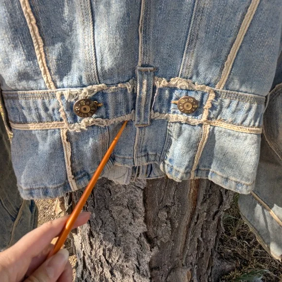 Vintage Military-inspo style BB Dakota embellished denim jacket - Picture 6 of 14